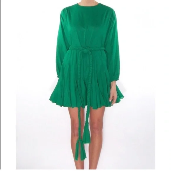 RHODE Ella Mini Dress In Green - Picture 2 of 10